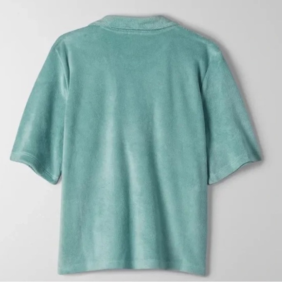 Aritzia wilfred sz XS free popsicle terry cloth polo - Picture 3 of 5